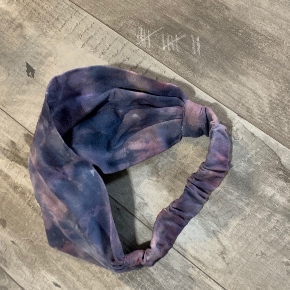 Ice dye (tie dye) custom yoga headband
